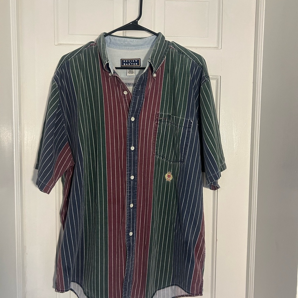 Review By Baxter Multicolor Striped Men's Shirt